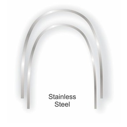 [A250-139] 012 STAINLESS STEEL RIGHT FORM LOWER ARCHWIRE - BRIGHT (50)